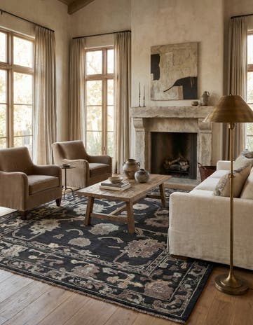 10' 1 x 13' 10 Hand Knotted Oushak Wool Rug