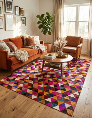 5' 2 x 8' 1 Cowhide Stocks Rug