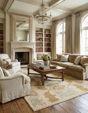7' x 13' 2 Hand Knotted Oushak Wool Rug