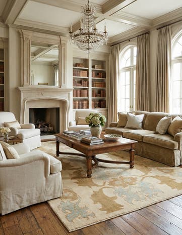 7' x 13' 2 Hand Knotted Oushak Wool Rug