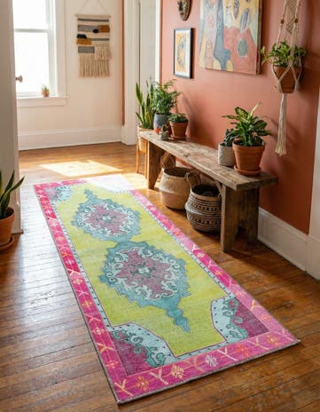 2' x 6' Washable Timeless Runner Rug