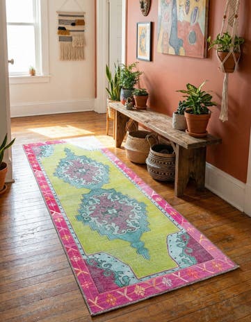 2' x 6' Washable Timeless Runner Rug