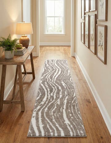 Cloud Gray Sepia Runner Rug