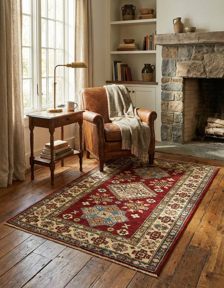 Detail image of 2' 10 x 3' 10  Hand Knotted Kazak Oriental Rug