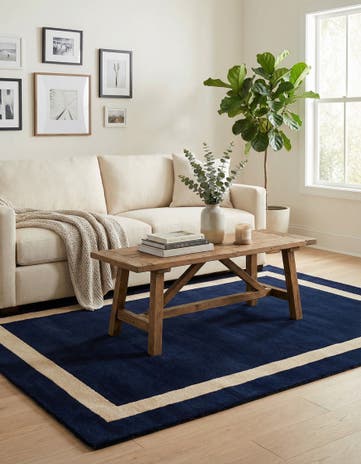 4' 1 x 6' 1 Jill Zarin Border Wool Rug