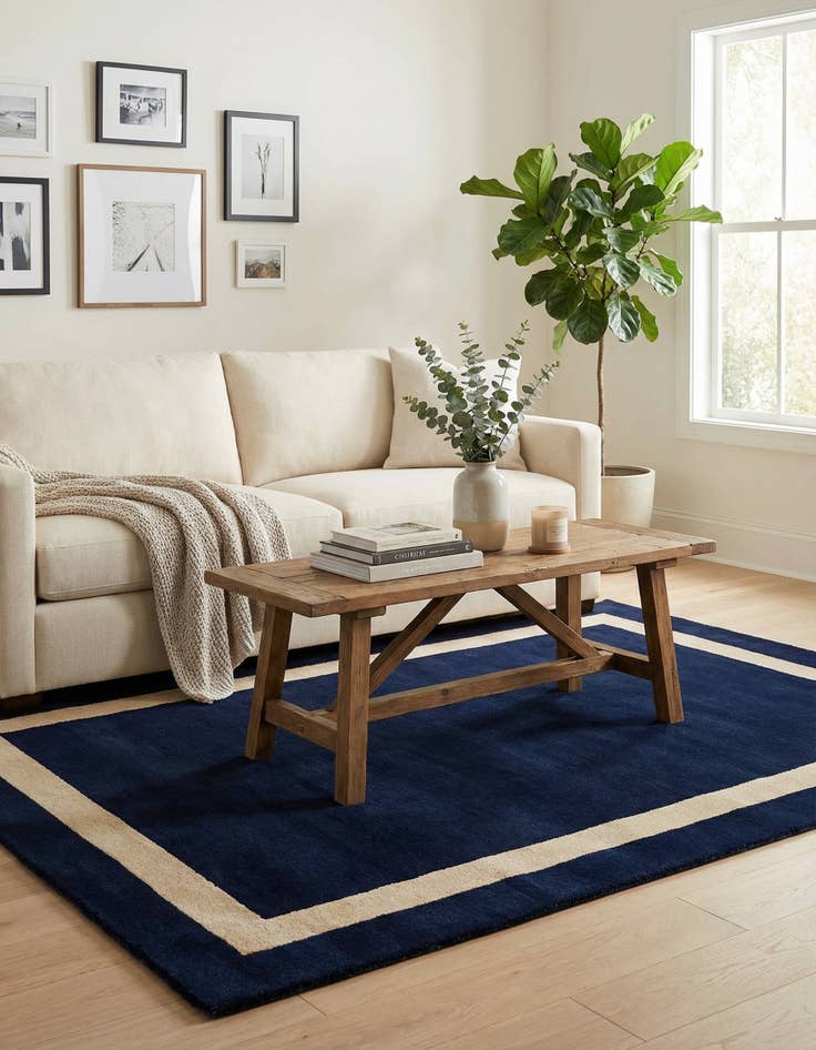 Detail image of  4' 1 x 6' 1 Jill Zarin Border Wool Rug