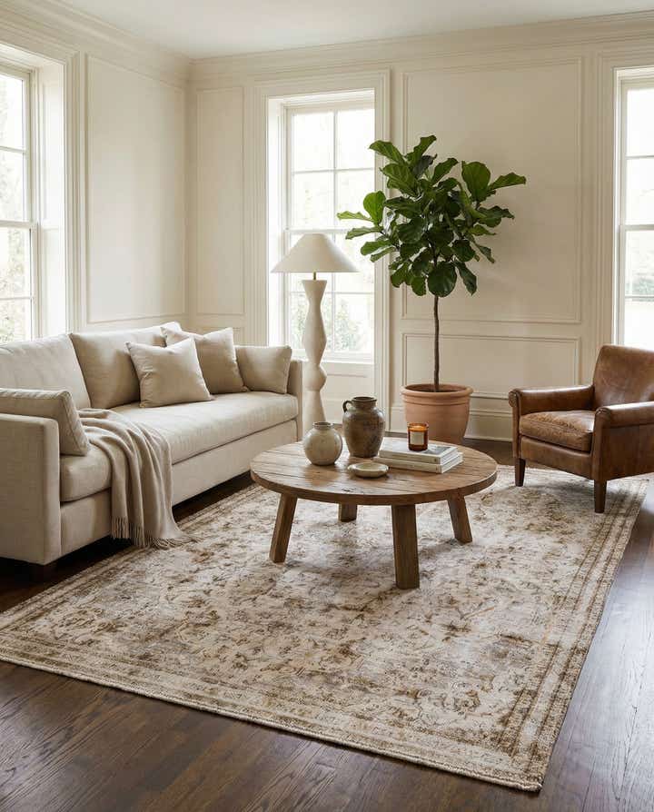 5' 4 x 8' 10 Hand Knotted Ultra Vintage Persian Wool Rug