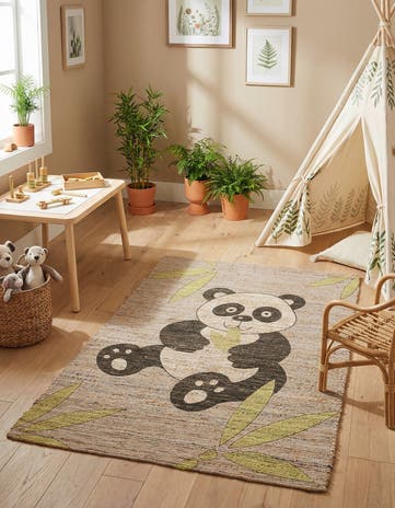 4' 1 x 6' 3 Chenille Jute Rug