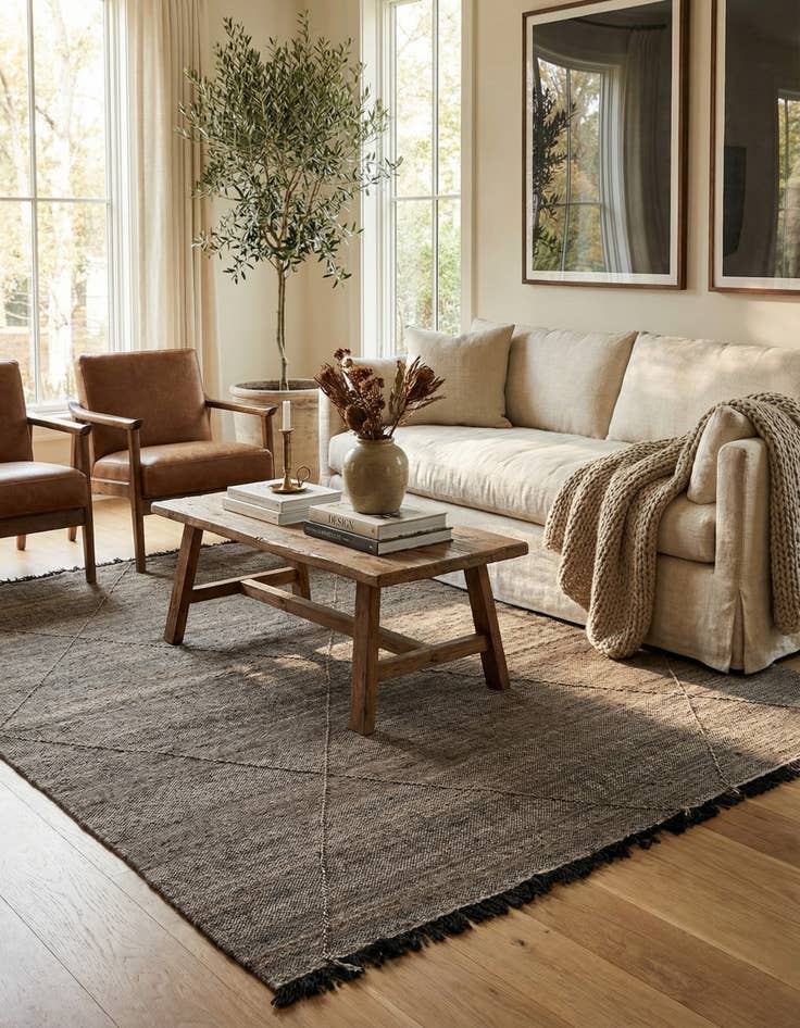 Detail image of 8' 5 x 9' 8  Hand Knotted Moroccan Wool Rug