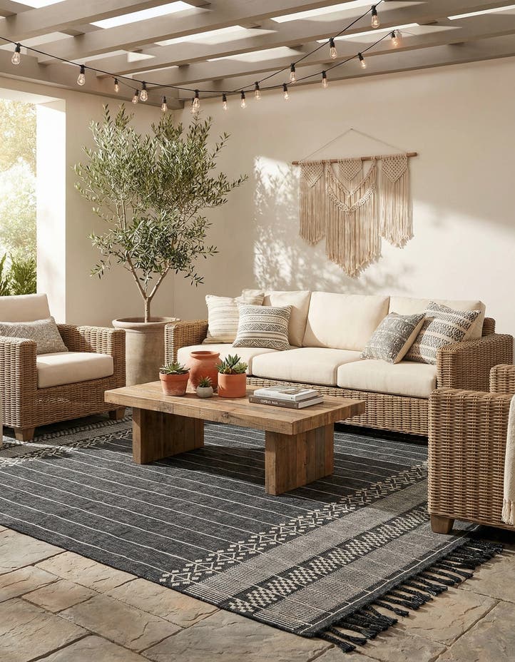 10' x 14' 1 Easy-Clean Eco Bohemian Indoor / O...