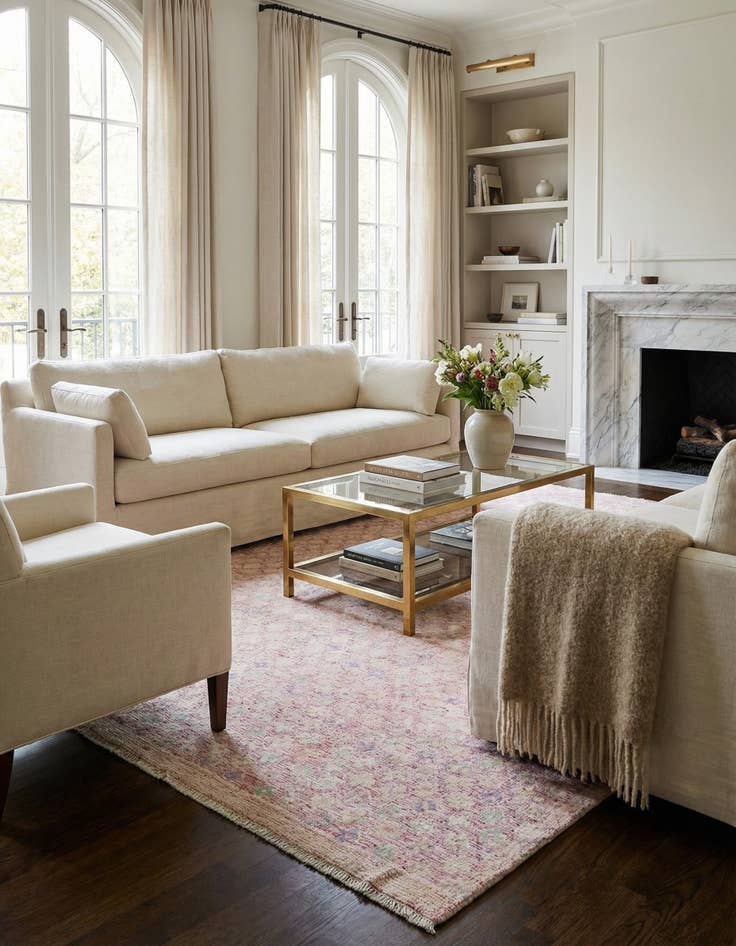 Detail image of 9' 1 x 11' 9  Hand Knotted Darya Wool Rug