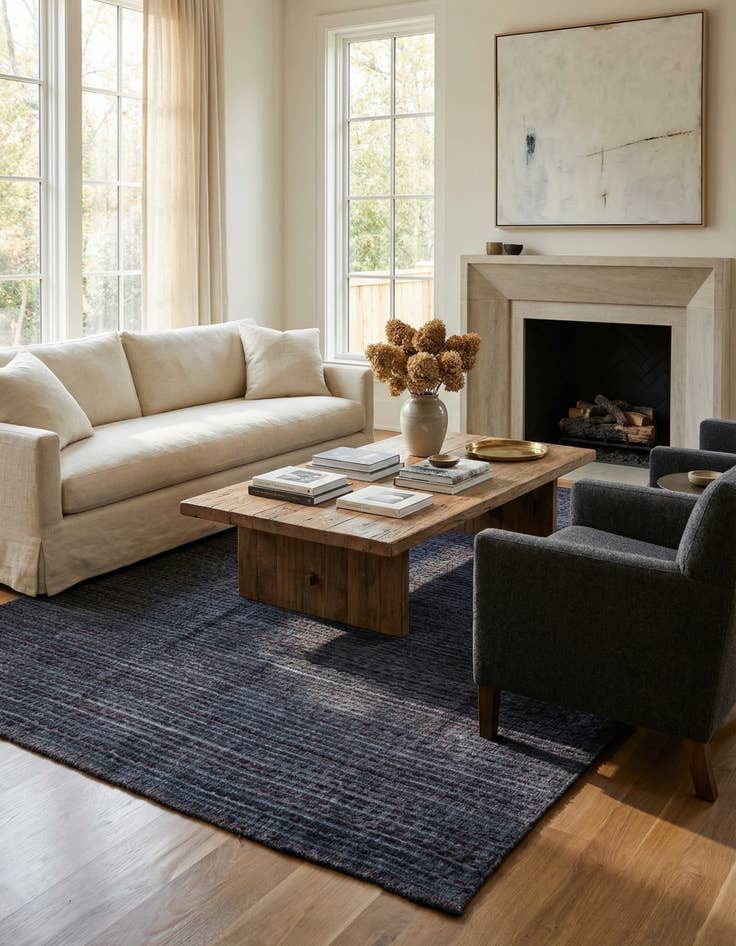 Detail image of 6' 4 x 9' 4 Hand Knotted Darya Wool Rug