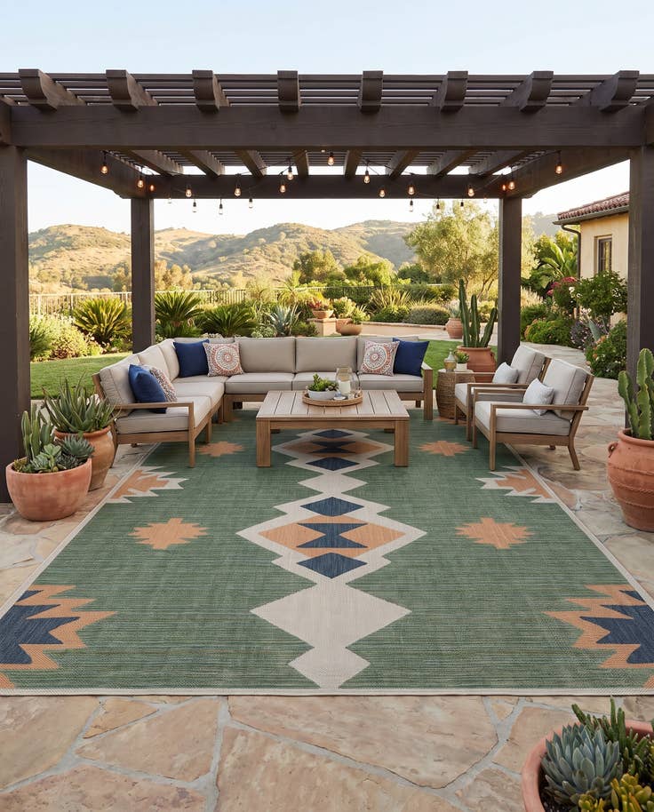 Detail image of 10' x 14' Easy-Clean Baja Indoor / Outdoor Rug