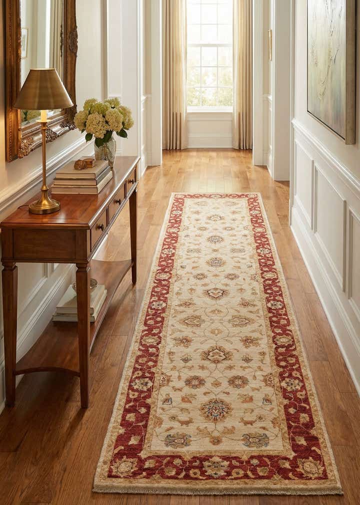 2' 9 x 10' 1 Hand Knotted Peshawar Ziegler Runner Rug