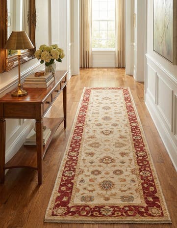 2' 9 x 10' 1 Hand Knotted Peshawar Ziegler Runner Rug