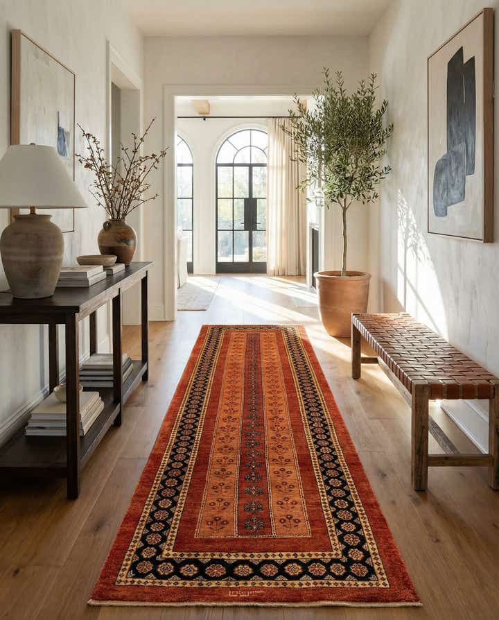 2' 9 x 9' 6 Luribaft Wool Runner Rug