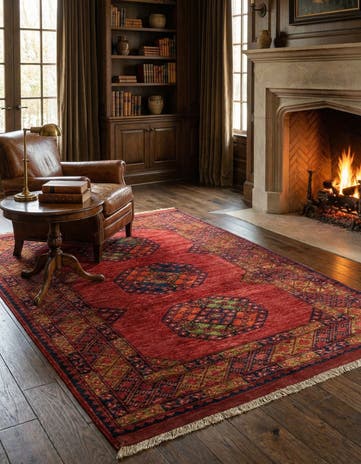 4' 2 x 6' Ersari Afghan Wool Rug