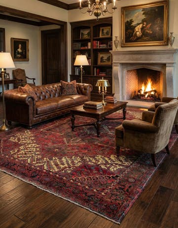 10' 3 x 12' 2 Hand Knotted Heriz Persian Wool Rug