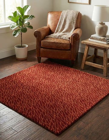3' 3 x 3' 4 Reproduction Gabbeh Square Rug