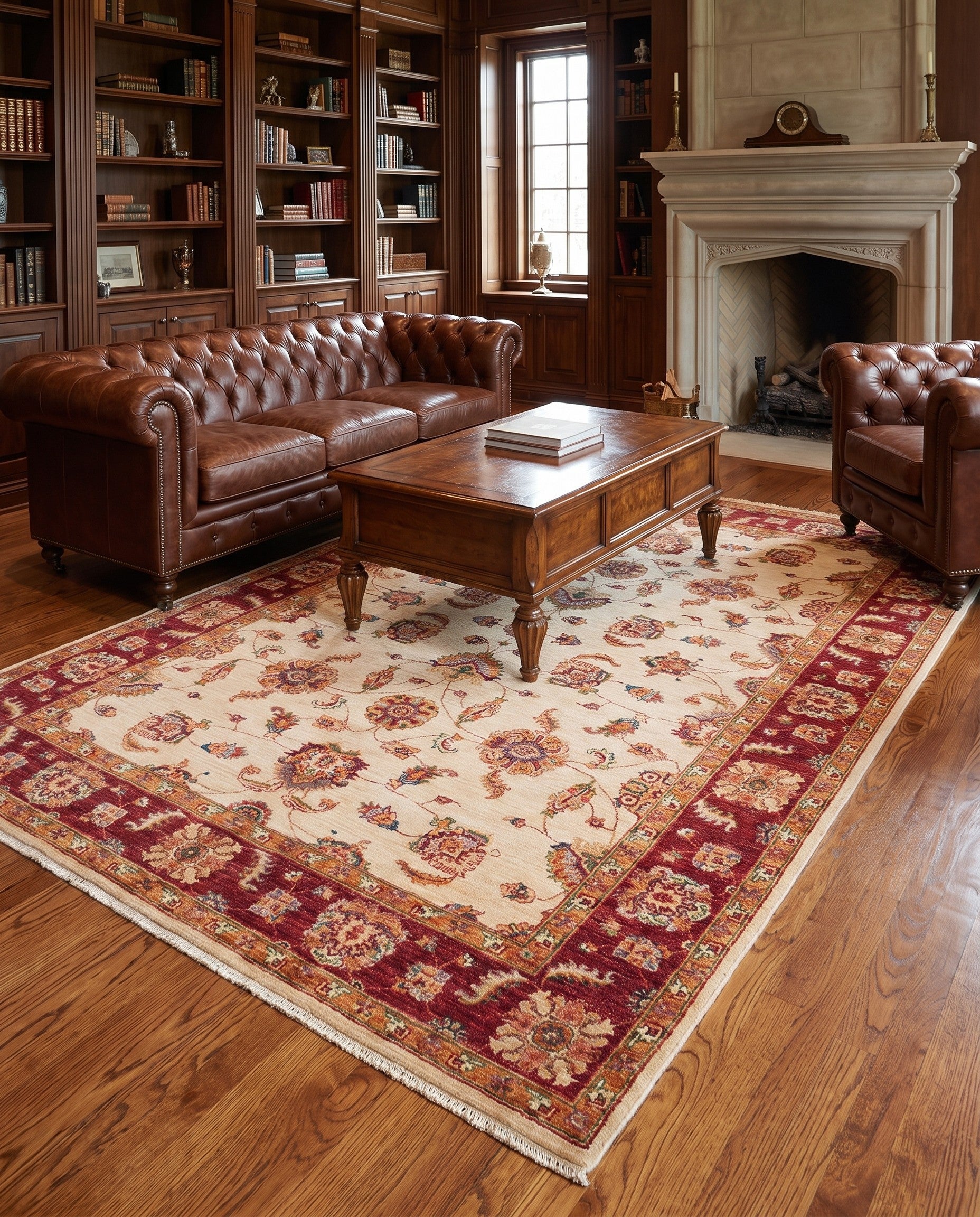 5' 9 x 8' 1 Hand Knotted Ziegler Rug