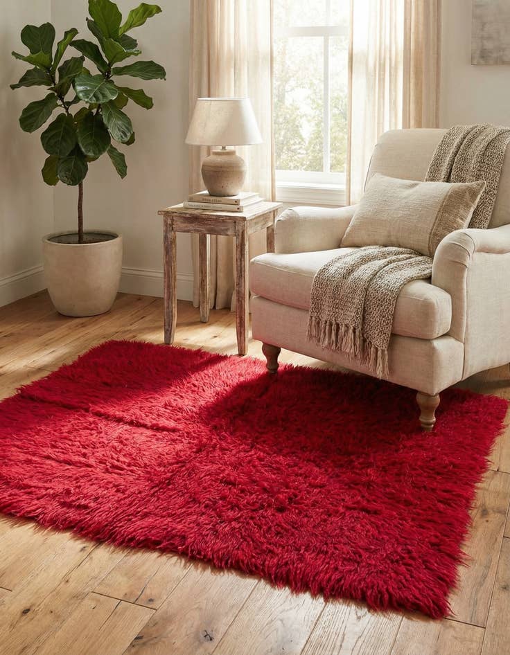 Detail image of  2' 9 x 4' 1  Hand Knotted Moroccan Wool Rug