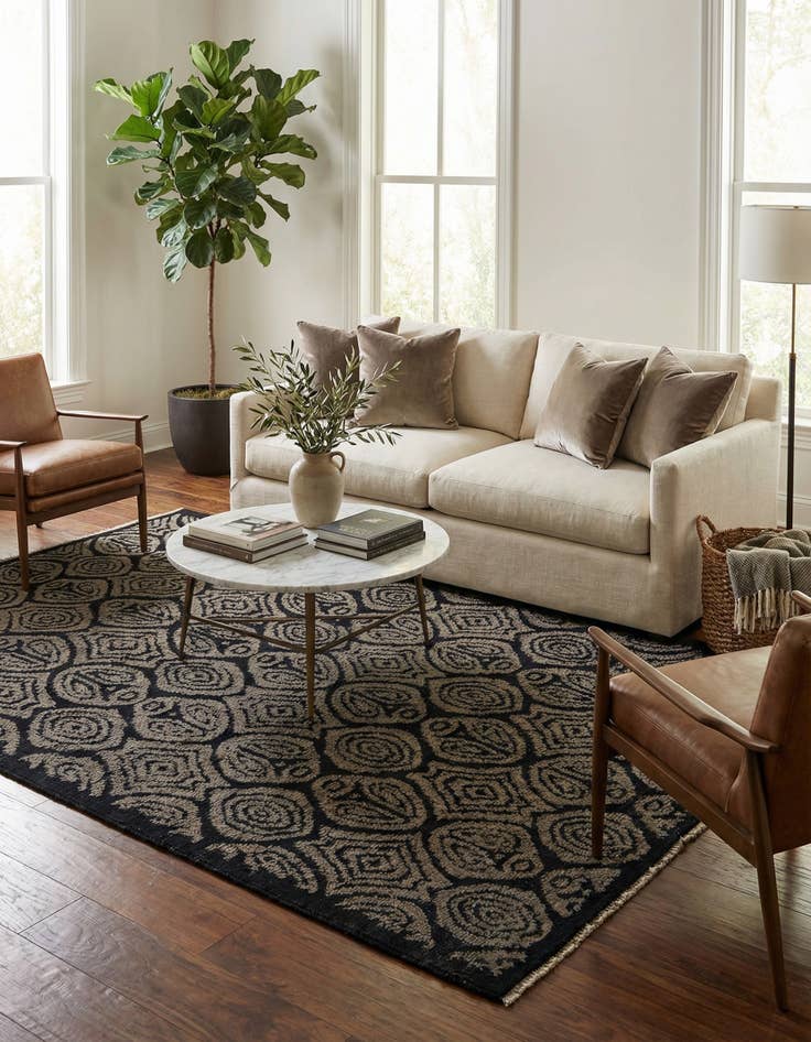 Detail image of  5' 4 x 9' 11  Hand Knotted Darya Wool Rug