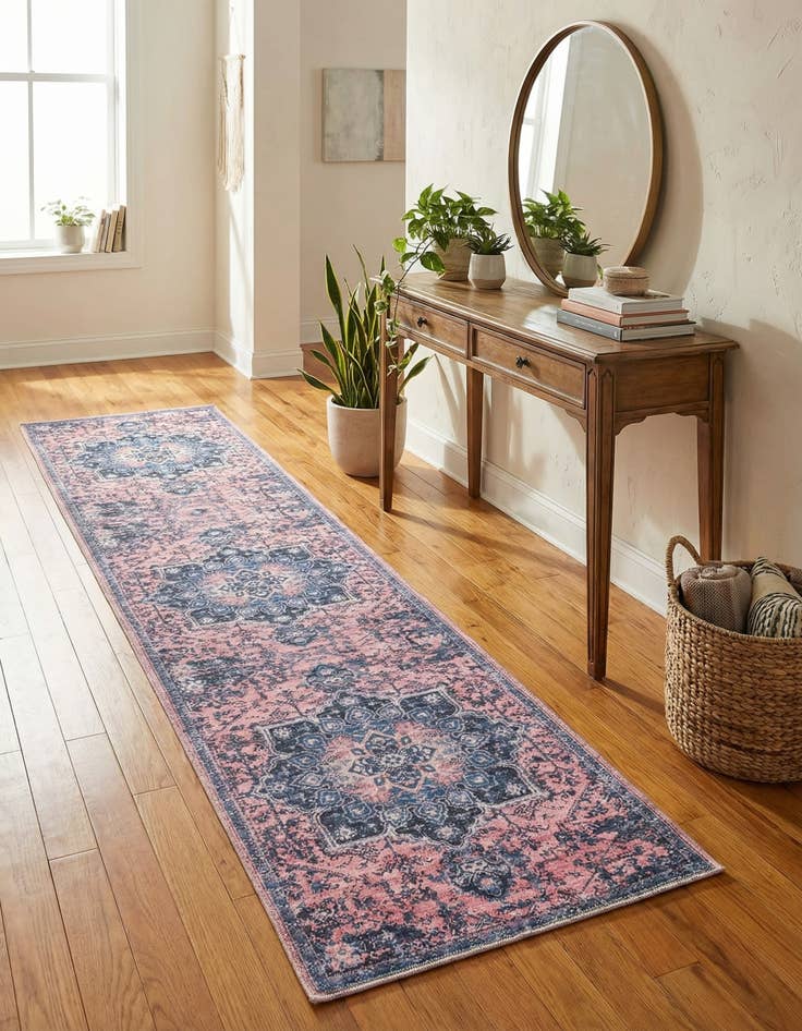 Detail image of 2' x 13'  Washable Renaissance Runner Rug