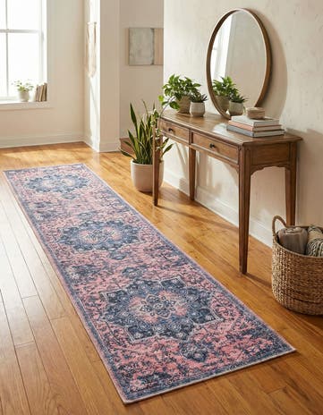 2' x 13' Washable Francesca Runner Rug