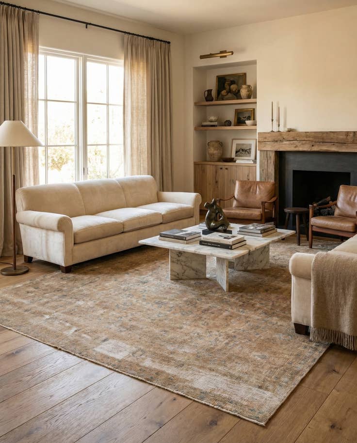 Detail image of 7' 9 x 11' 4 Hand Knotted Ultra Vintage Persian Wool Rug