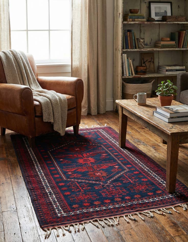 Detail image of 3' 7 x 6'  Hand Knotted Anatolian Wool Rug