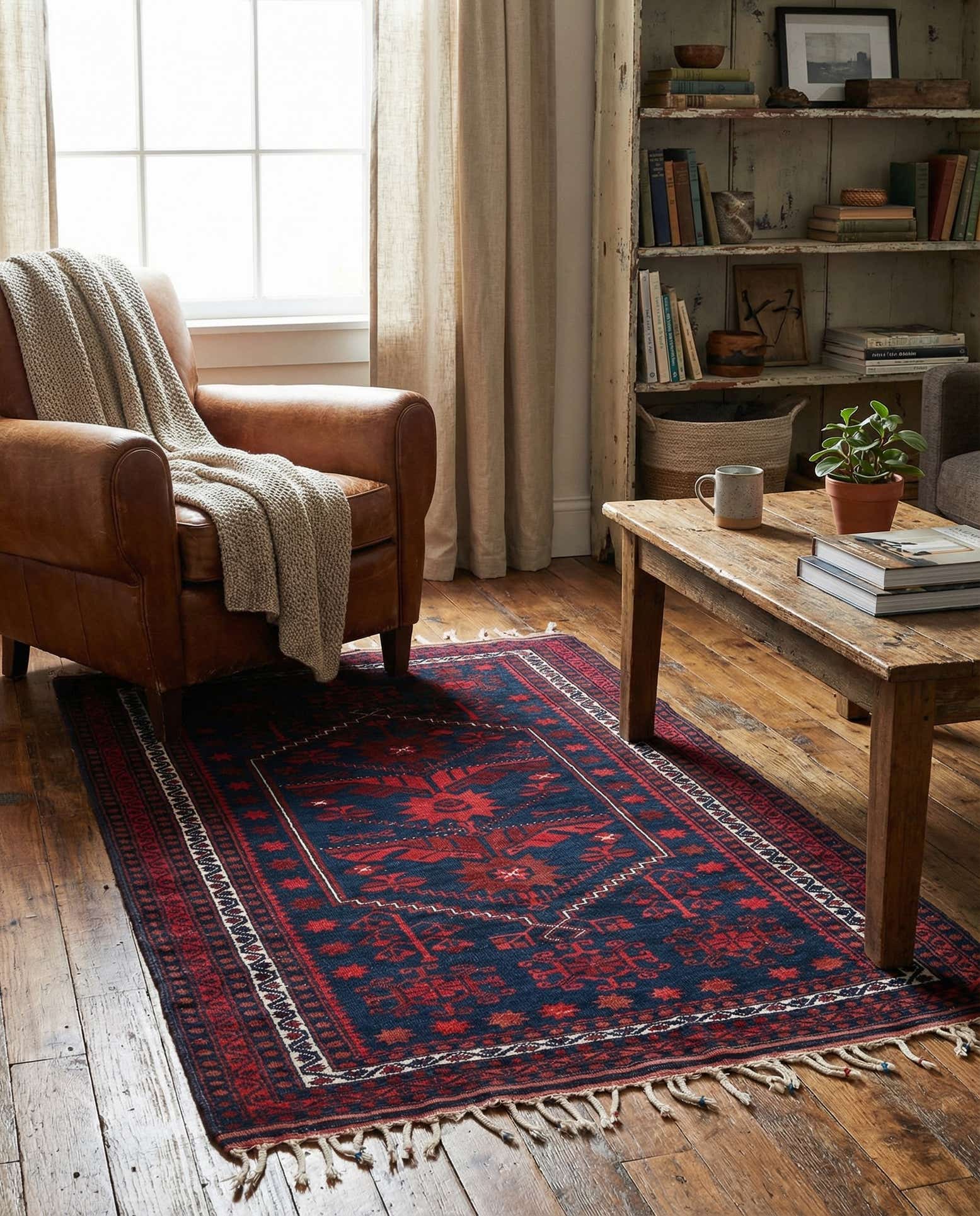3' 7 x 6' Hand Knotted Anatolian Wool Rug