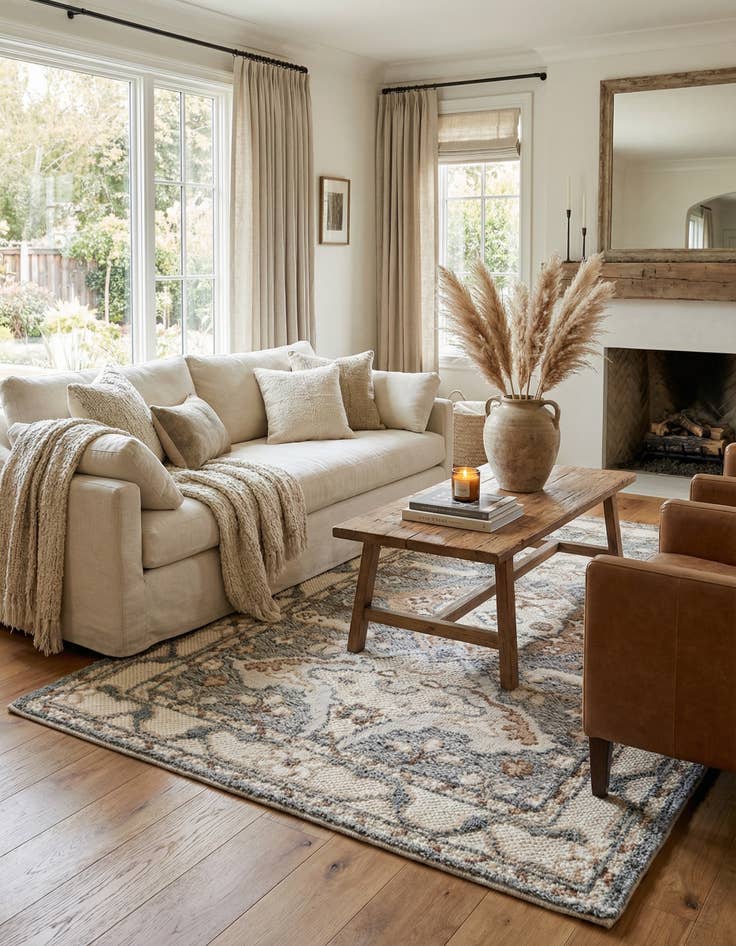 Detail image of 5' 2 x 7' 8  Hand Knotted Moroccan Wool Rug