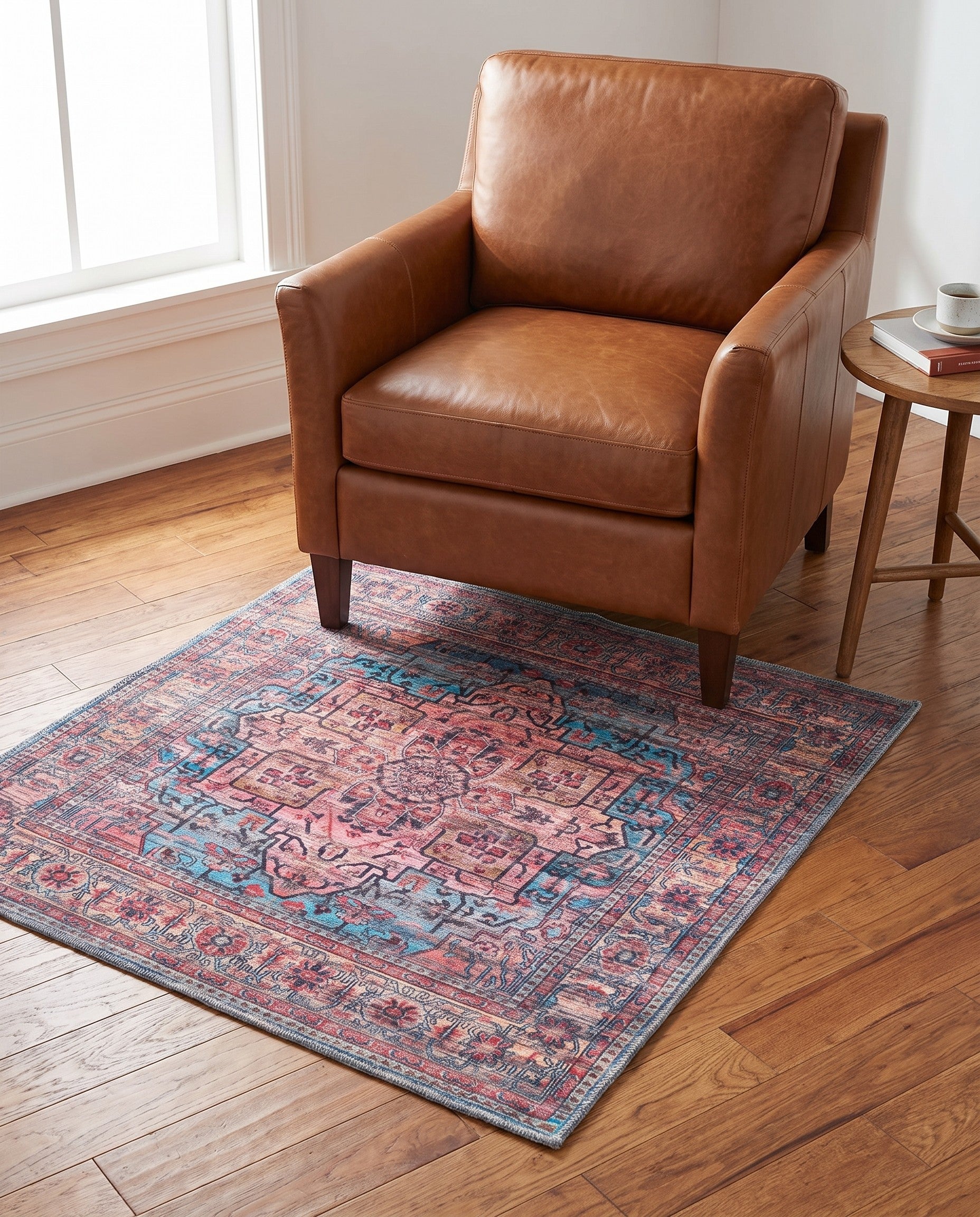 3' 3 x 3' 3 Washable Maahru Square Rug