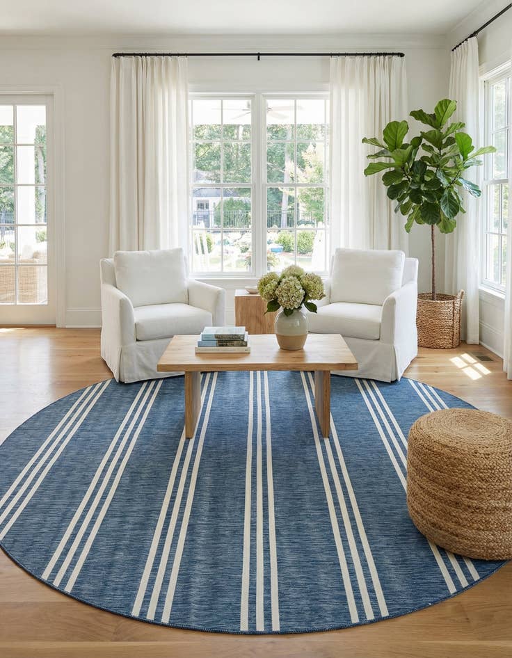Detail image of 13' x 13' Easy-Clean Jill Zarin Anguilla Indoor / Outdoor Round Rug