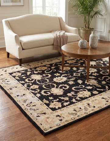 5' x 6' 9 Hand Knotted Ziegler Rug