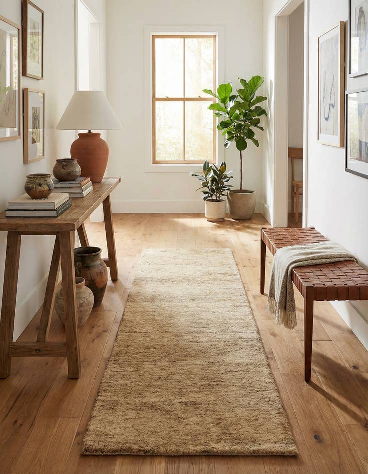 Detail image of 2' 6 x 8' 4  Hand Knotted Gabbeh Wool Runner Rug