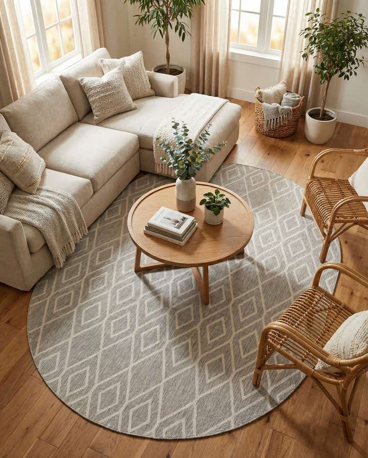 7' 10 x 10' Easy-Clean Jill Zarin Turks and Caicos Indoor / Outdoor Oval Rug