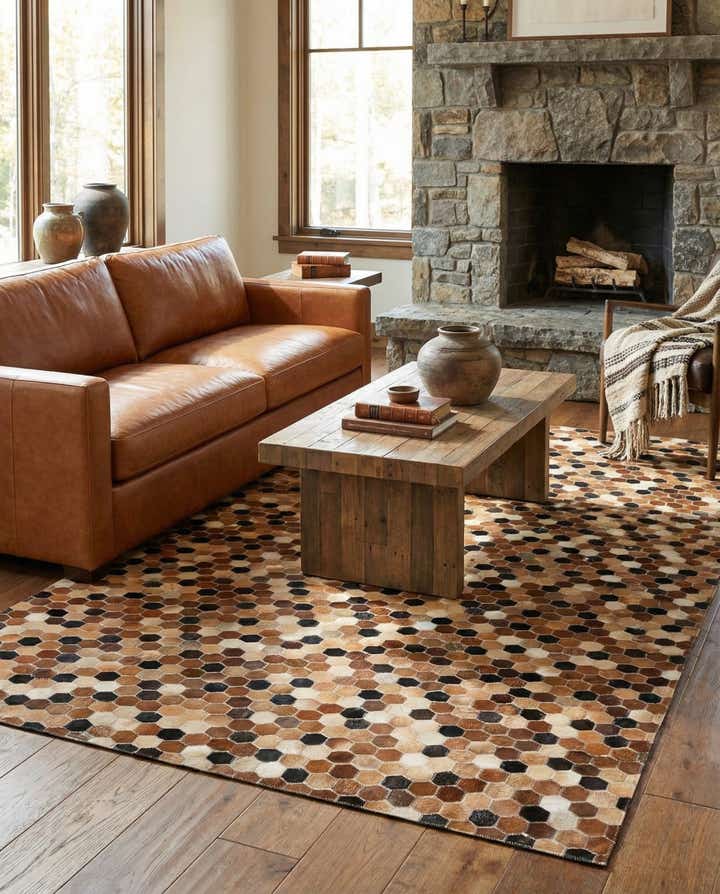 5' 1 x 7' 11 Cowhide Stocks Rug