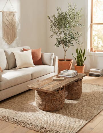 Ivory Hand Woven Chunky Jute Rug