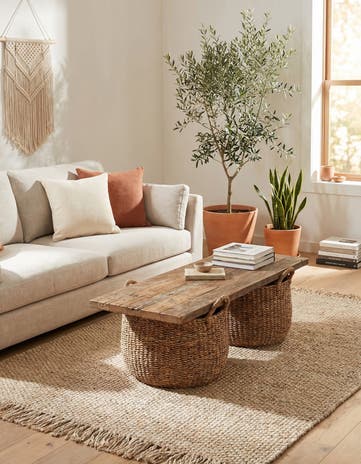 Ivory Hand Woven Chunky Jute Rug