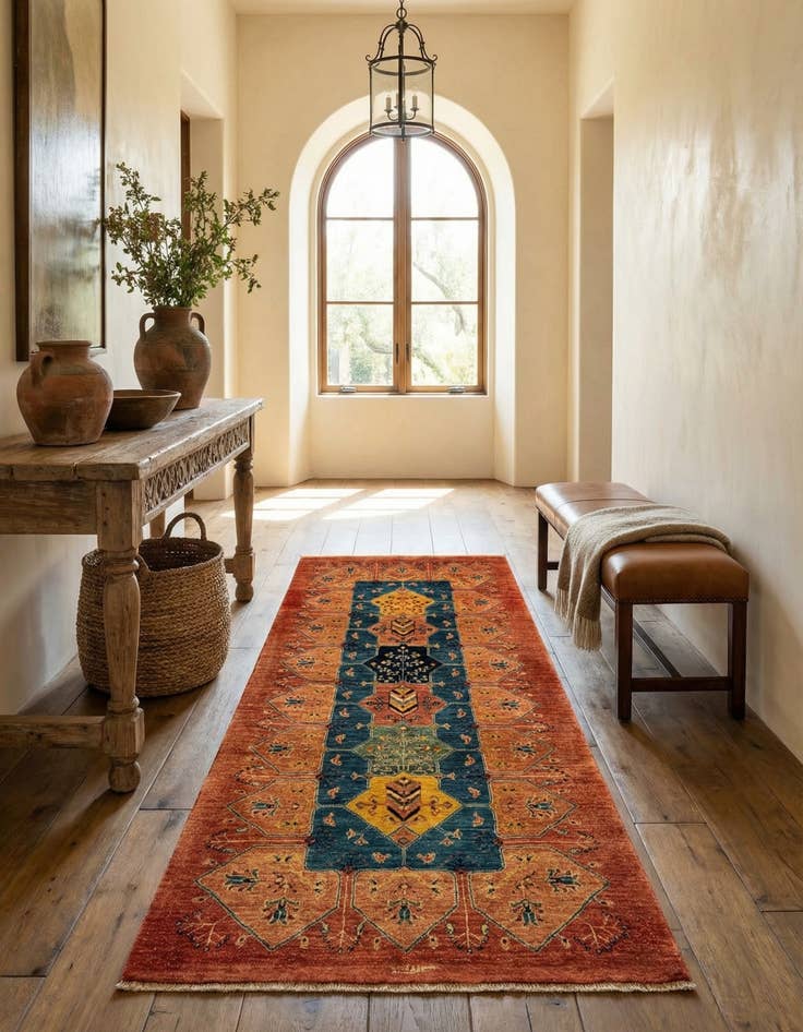 Detail image of 3' x 6' 7 Luribaft Wool Runner Rug