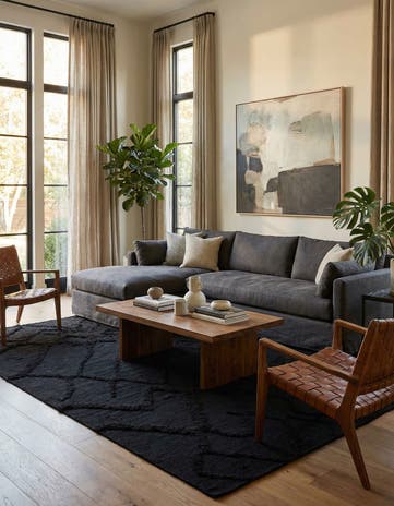 6' 5 x 9' 9 Hand Knotted Moroccan Wool Rug