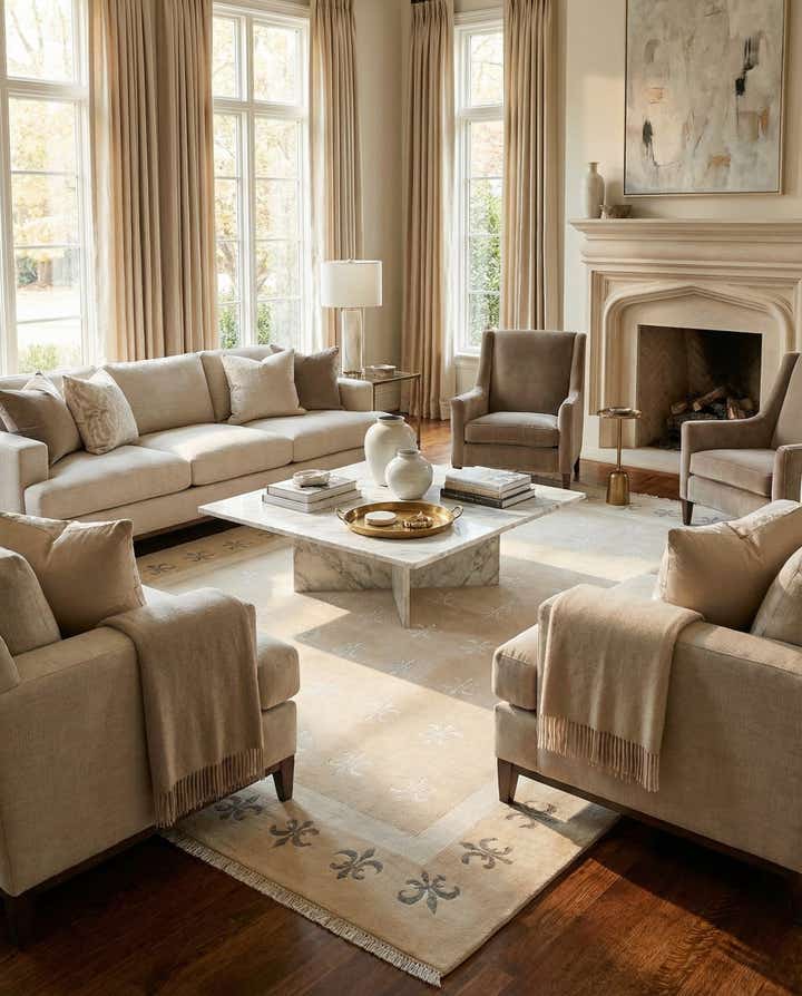 6' 8 x 9' 10 Hand Knotted Darya Wool Rug