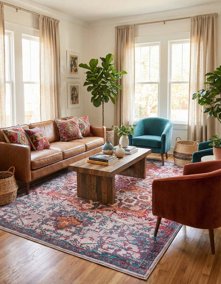 Detail image of 7' 10 x 11'  Washable Renaissance Rug