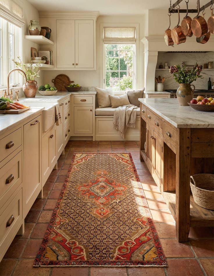 Detail image of 2' 7 x 6' 9 Hamedan Runner Rug