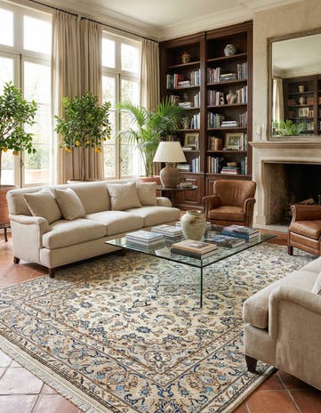 6' 5 x 9' 8 Kashan Wool Rug