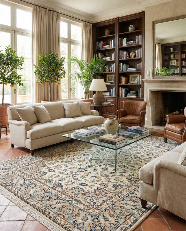 6' 5 x 9' 8 Kashan Wool Rug