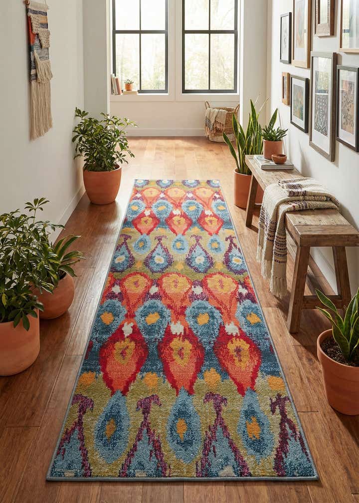 2' x 8' Easy-Clean Modern Indoor / Outdoor Runner Rug