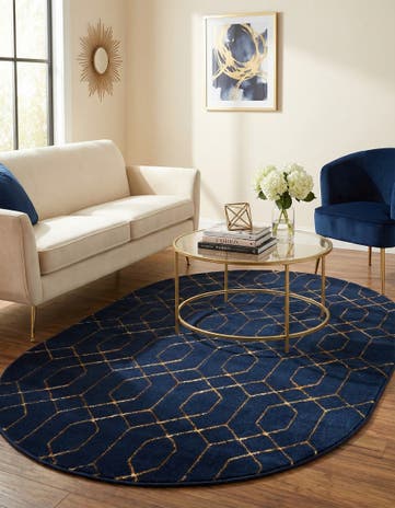 4' x 6' Marilyn Monroe™ Glam Trellis Oval Rug