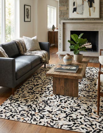 5' x 8' Cowhide Stocks Rug